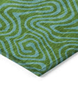 LOOMLAN Rugs Zena Green Washable Indoor-Outdoor Rug