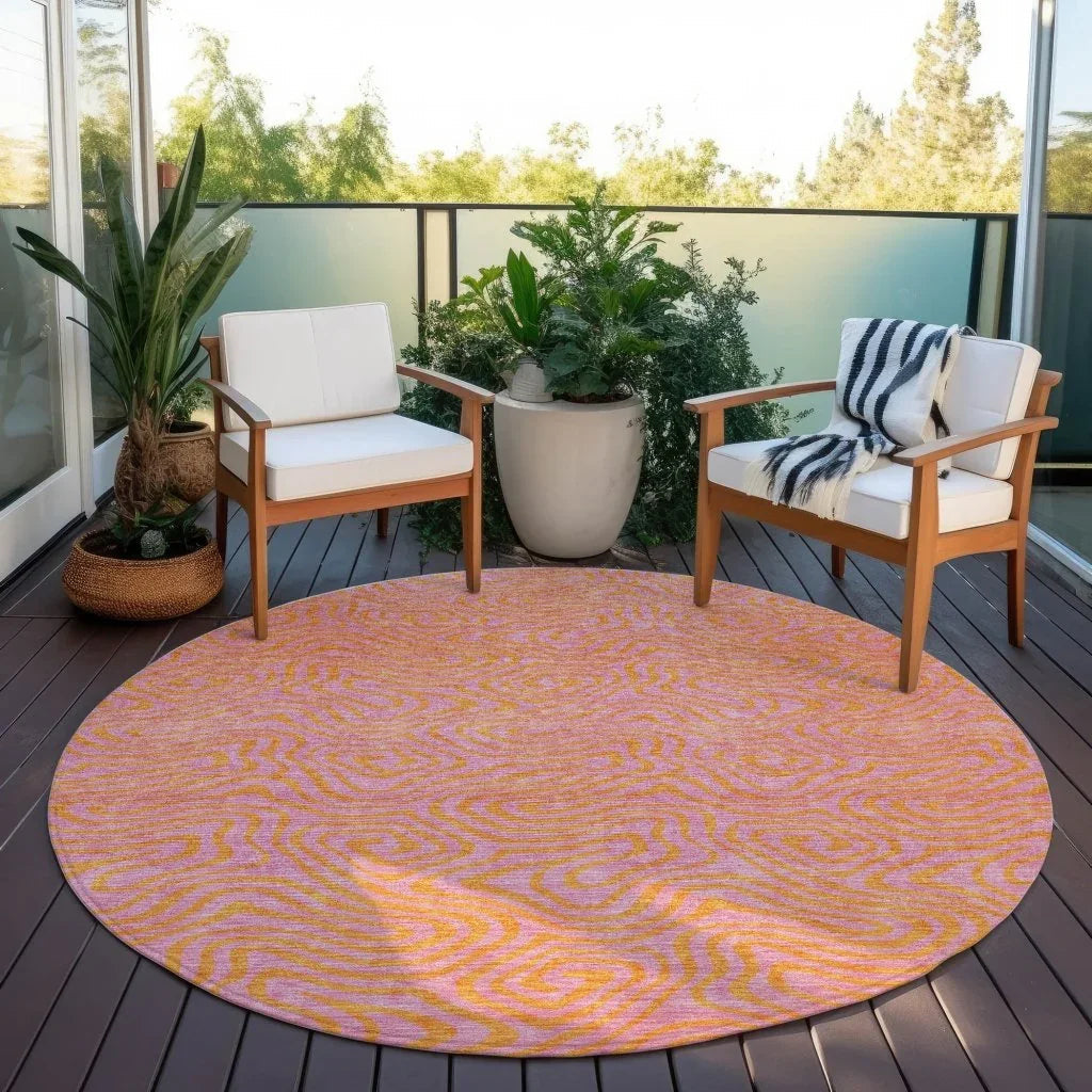 LOOMLAN Rugs Zena Pink Washable Indoor-Outdoor Rug