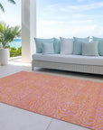 LOOMLAN Rugs Zena Pink Washable Indoor-Outdoor Rug