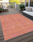 LOOMLAN Rugs Zena Pink Washable Indoor-Outdoor Rug