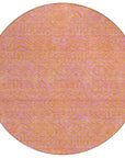 LOOMLAN Rugs Zena Pink Washable Indoor-Outdoor Rug
