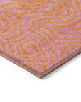 LOOMLAN Rugs Zena Pink Washable Indoor-Outdoor Rug