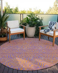 LOOMLAN Rugs Zena Purple Washable Indoor-Outdoor Rug