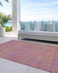 LOOMLAN Rugs Zena Purple Washable Indoor-Outdoor Rug