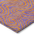 LOOMLAN Rugs Zena Purple Washable Indoor-Outdoor Rug