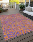 LOOMLAN Rugs Zena Purple Washable Indoor-Outdoor Rug