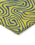 LOOMLAN Rugs Zena Yellow Washable Indoor-Outdoor Rug