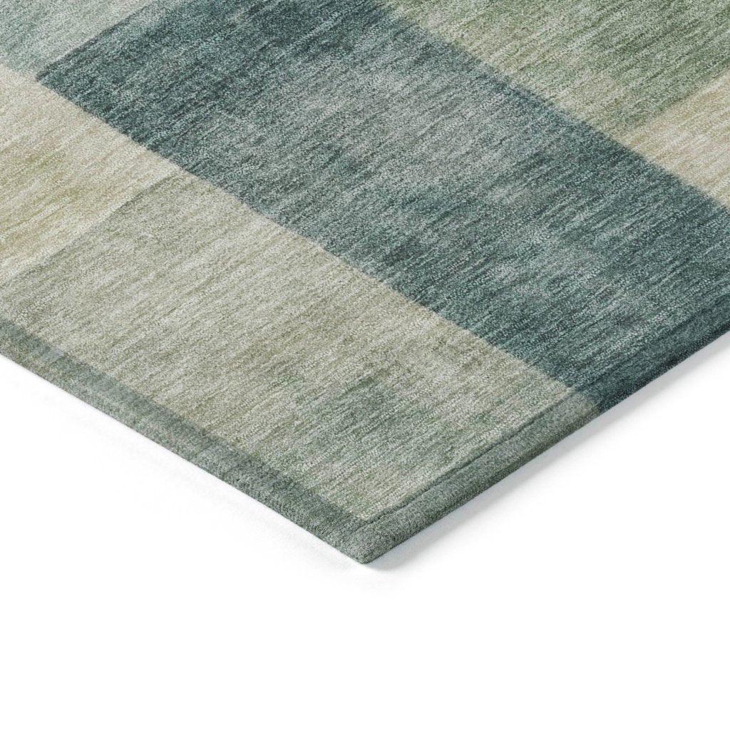 LOOMLAN Rugs Zenia Blue Washable Indoor-Outdoor Rug