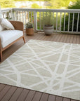 LOOMLAN Rugs Zephina Beige Washable Indoor-Outdoor Rug