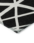 LOOMLAN Rugs Zephina Black Washable Indoor-Outdoor Rug