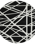 LOOMLAN Rugs Zephina Black Washable Indoor-Outdoor Rug