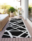 LOOMLAN Rugs Zephina Black Washable Indoor-Outdoor Rug