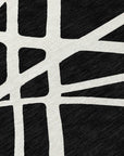 LOOMLAN Rugs Zephina Black Washable Indoor-Outdoor Rug