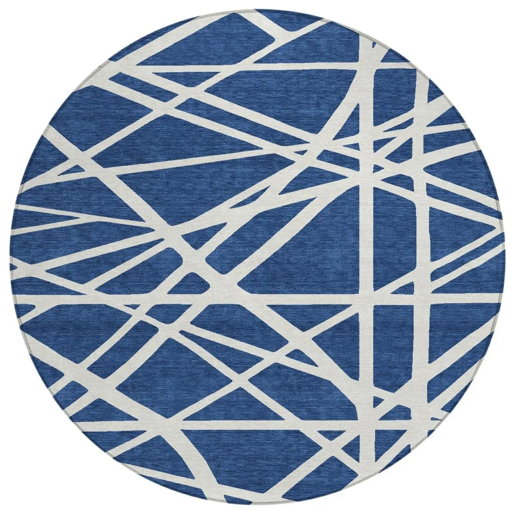 Zephina Blue Washable Indoor - Outdoor Rug - LOOMLAN - LOOMLAN Rugs - Outdoor Rugs