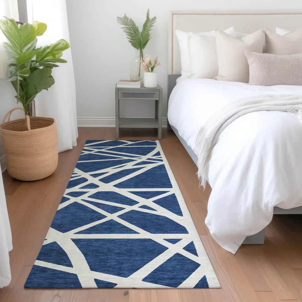 Zephina Blue Washable Indoor - Outdoor Rug - LOOMLAN - LOOMLAN Rugs - Outdoor Rugs