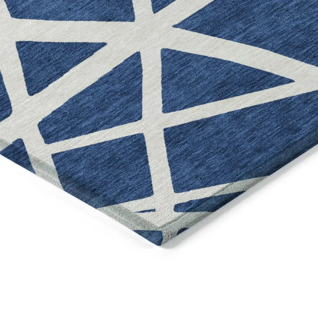 Zephina Blue Washable Indoor - Outdoor Rug - LOOMLAN - LOOMLAN Rugs - Outdoor Rugs