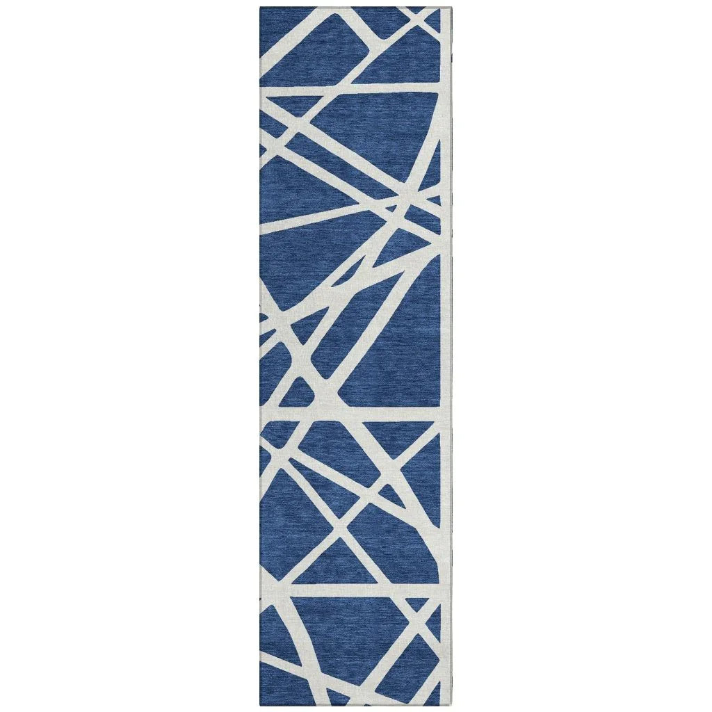 Zephina Blue Washable Indoor - Outdoor Rug - LOOMLAN - LOOMLAN Rugs - Outdoor Rugs