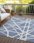 LOOMLAN Rugs Zephina Denim Washable Indoor-Outdoor Rug