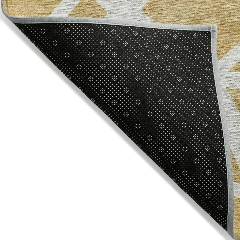 LOOMLAN Rugs Zephina Gold Washable Indoor-Outdoor Rug