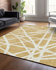 LOOMLAN Rugs Zephina Gold Washable Indoor-Outdoor Rug