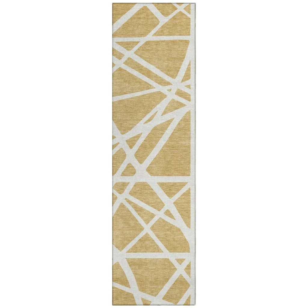 LOOMLAN Rugs Zephina Gold Washable Indoor-Outdoor Rug