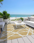 LOOMLAN Rugs Zephina Gold Washable Indoor-Outdoor Rug