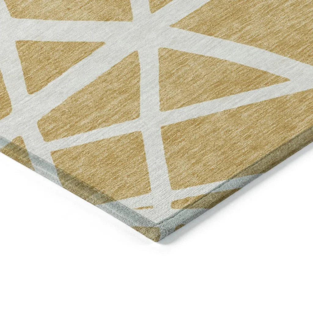 LOOMLAN Rugs Zephina Gold Washable Indoor-Outdoor Rug
