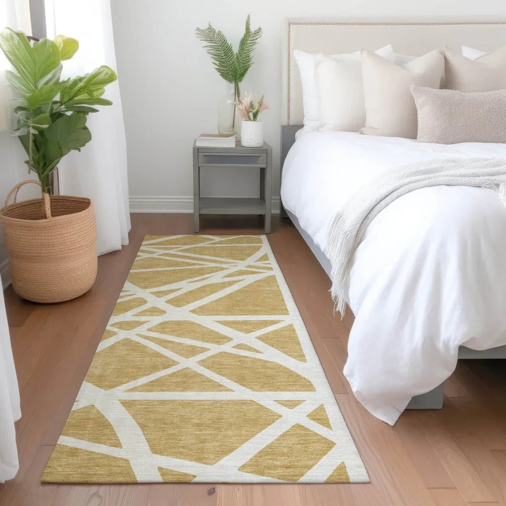 LOOMLAN Rugs Zephina Gold Washable Indoor-Outdoor Rug
