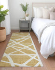LOOMLAN Rugs Zephina Gold Washable Indoor-Outdoor Rug