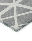 LOOMLAN Rugs Zephina Gray Washable Indoor-Outdoor Rug