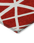 LOOMLAN Rugs Zephina Red Washable Indoor-Outdoor Rug