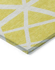 LOOMLAN Rugs Zephina Yellow Washable Indoor-Outdoor Rug