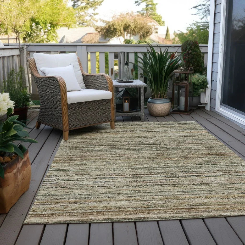 LOOMLAN Rugs Zephyna Brown Washable Indoor-Outdoor Rug