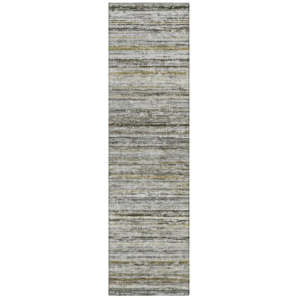 LOOMLAN Rugs Zephyna Gray Washable Indoor-Outdoor Rug