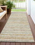 LOOMLAN Rugs Zephyna Green Washable Indoor-Outdoor Rug