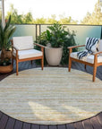 LOOMLAN Rugs Zephyna Green Washable Indoor-Outdoor Rug
