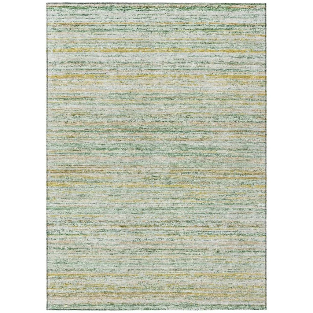 LOOMLAN Rugs Zephyna Mint Washable Indoor-Outdoor Rug