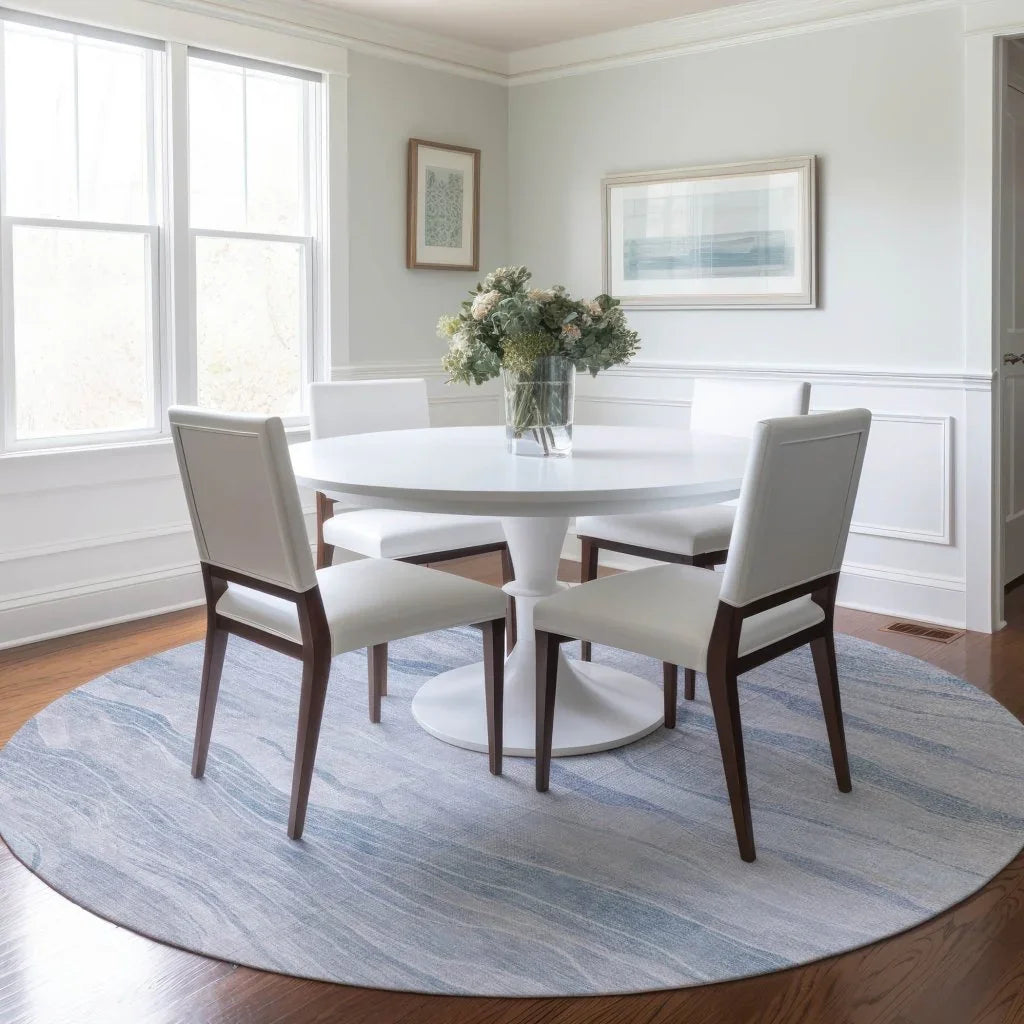 LOOMLAN Rugs Zevalyn Blue Washable Indoor-Outdoor Rug