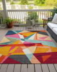 LOOMLAN Rugs Zexture Orange Washable Indoor-Outdoor Rug
