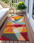 LOOMLAN Rugs Zexture Orange Washable Indoor-Outdoor Rug