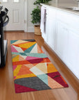 LOOMLAN Rugs Zexture Orange Washable Indoor-Outdoor Rug