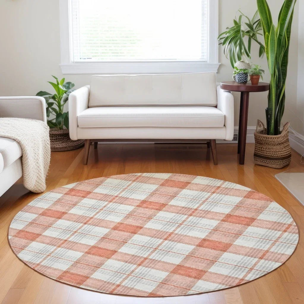 LOOMLAN Rugs Zinara Coral Washable Indoor-Outdoor Rug