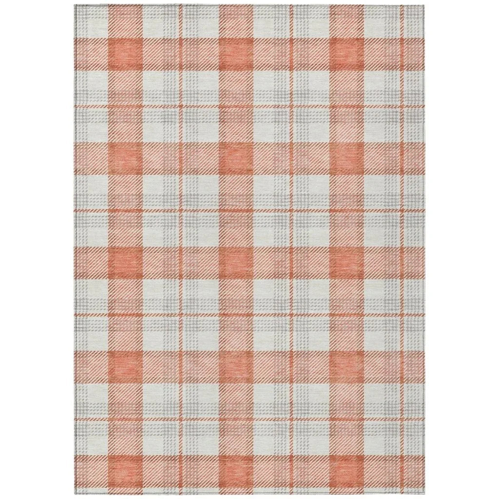 LOOMLAN Rugs Zinara Coral Washable Indoor-Outdoor Rug