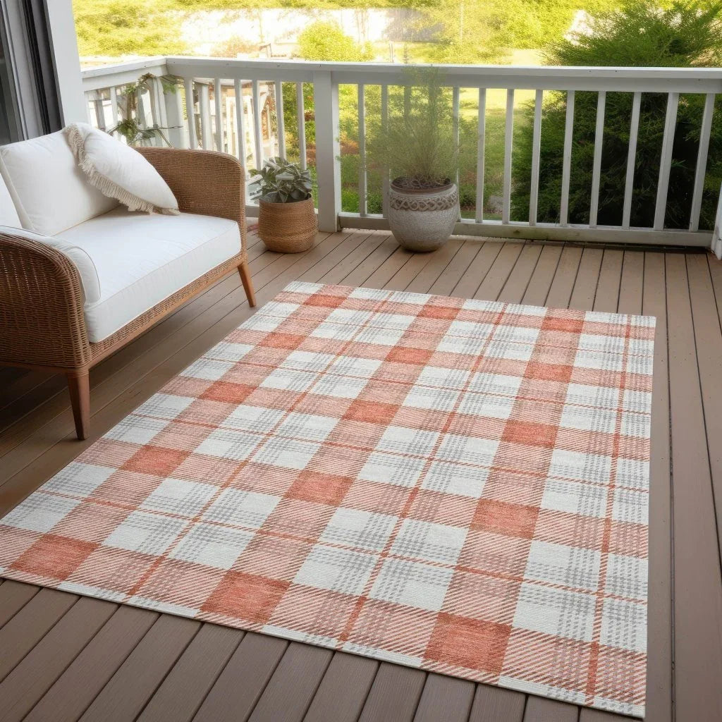 LOOMLAN Rugs Zinara Coral Washable Indoor-Outdoor Rug