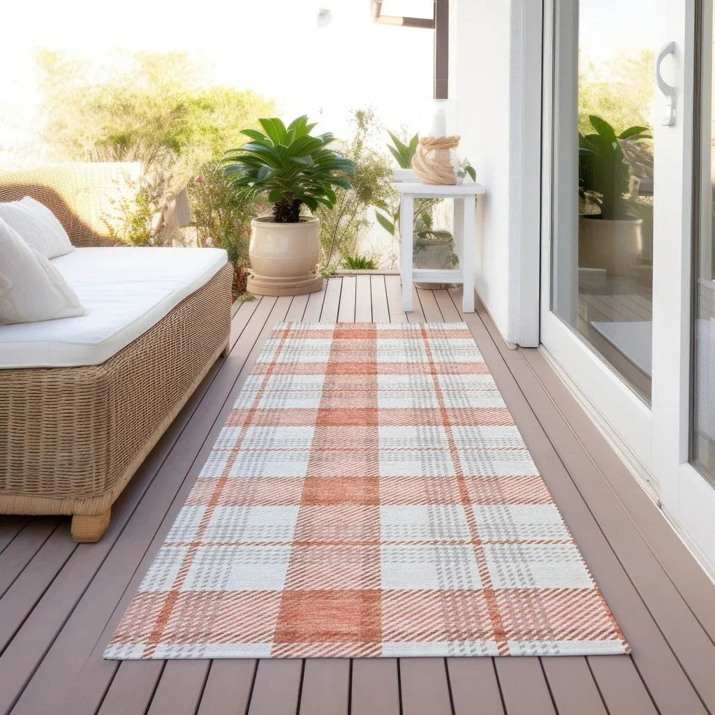 LOOMLAN Rugs Zinara Coral Washable Indoor-Outdoor Rug