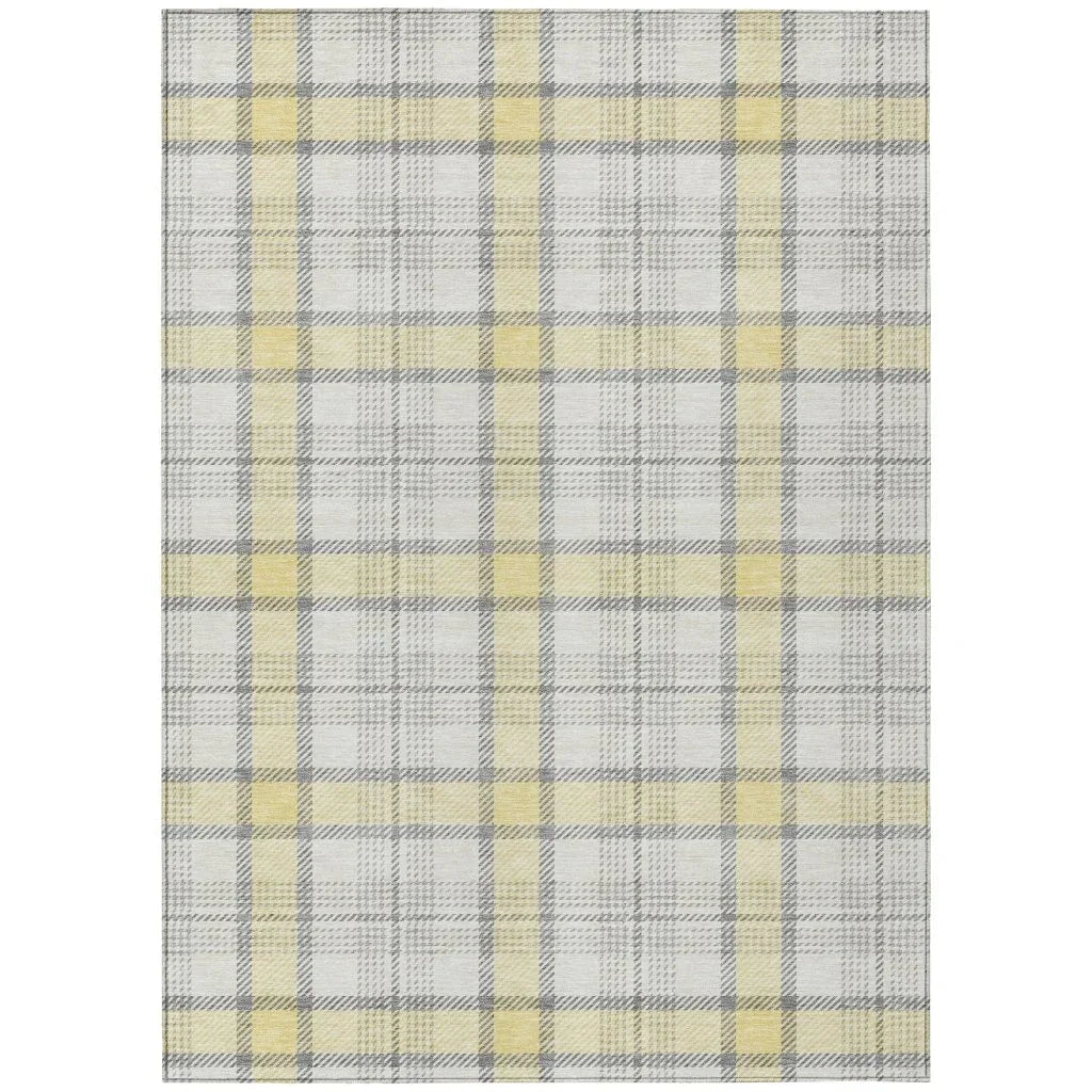LOOMLAN Rugs Zinara Gold Washable Indoor-Outdoor Rug