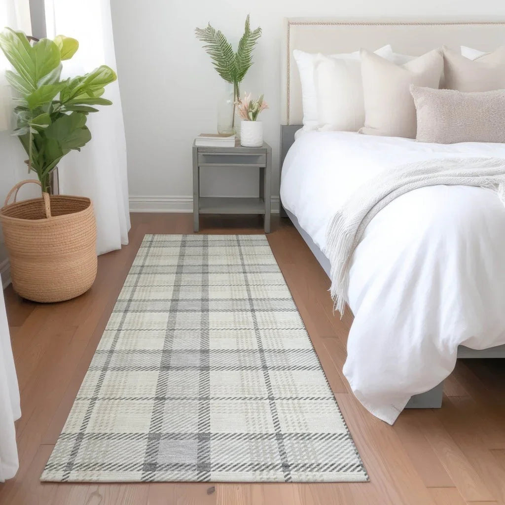 LOOMLAN Rugs Zinara Gray Washable Indoor-Outdoor Rug
