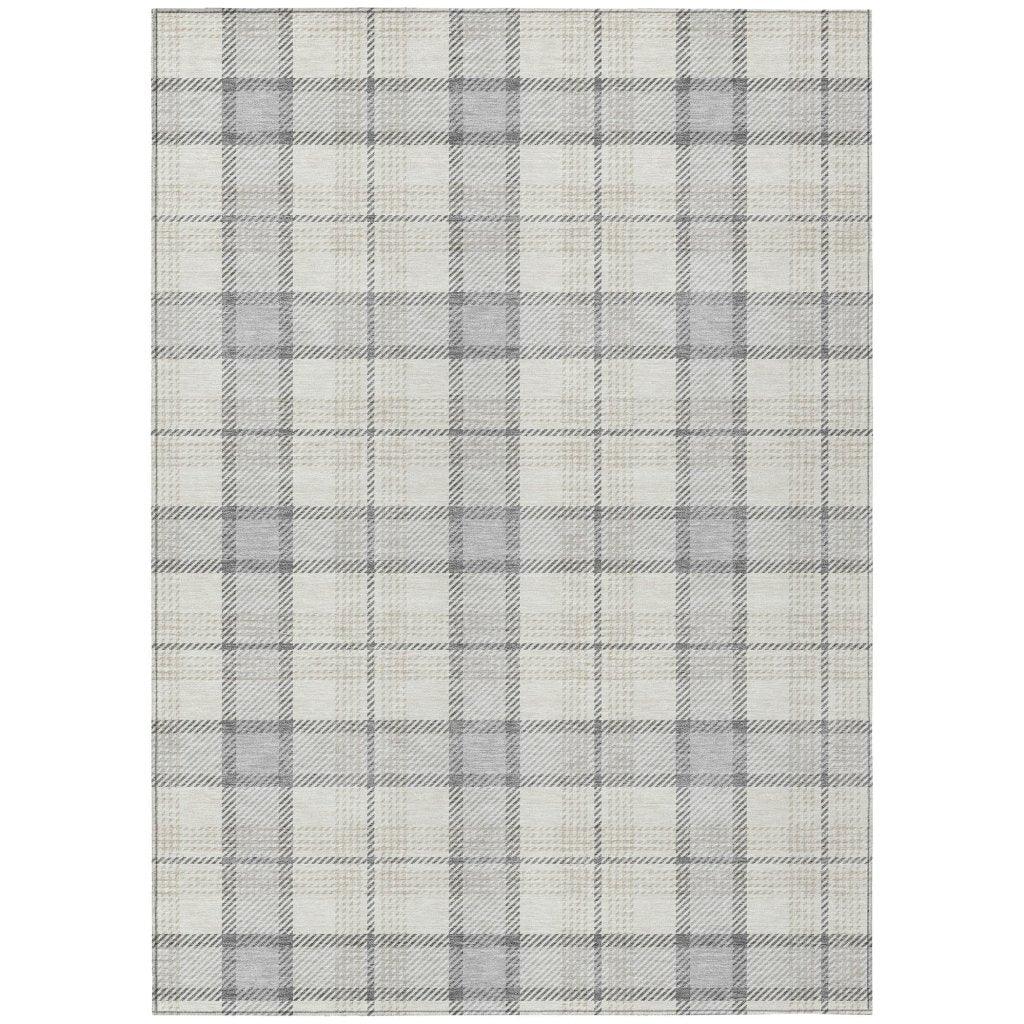 LOOMLAN Rugs Zinara Gray Washable Indoor-Outdoor Rug