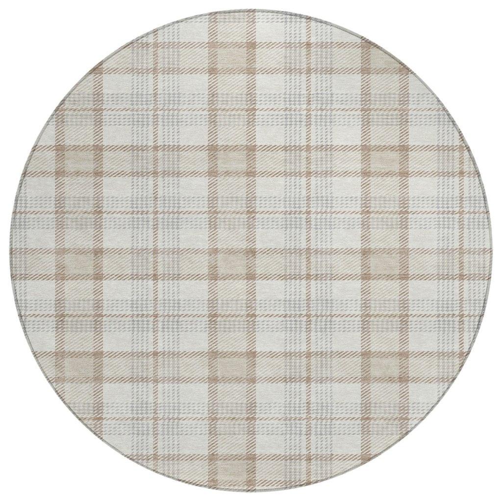 LOOMLAN Rugs Zinara Ivory Washable Indoor-Outdoor Rug