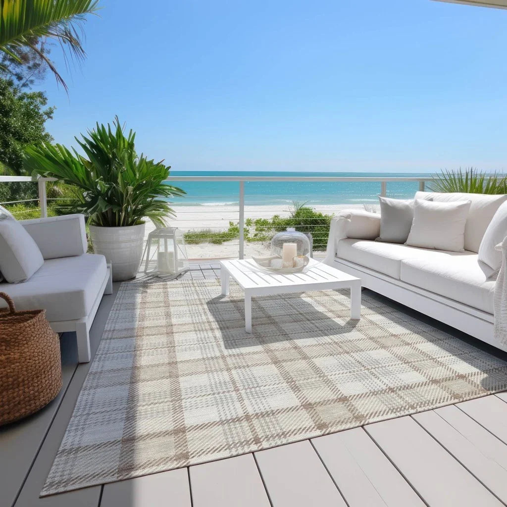 LOOMLAN Rugs Zinara Ivory Washable Indoor-Outdoor Rug